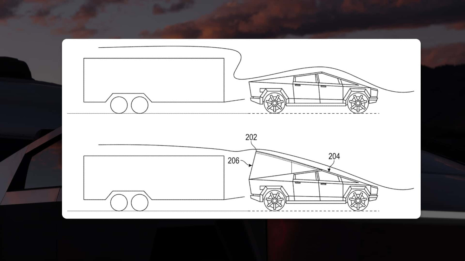 Paten Pemanjang Rentang Spoiler Tiup Tesla Cybertruck