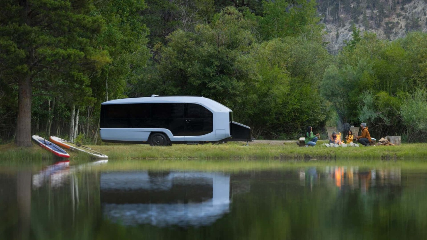 Trailer Perjalanan Mobil Listrik Sepenuhnya Pebble Flow