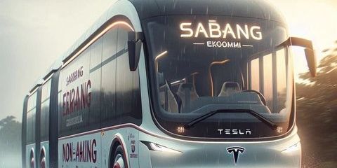 10 Potret AI yang Menggabungkan Bus Tesla dan Tentrem, Hadirkan Desain Futuristik Ala Kendaraan Masa Depan., Desain Futuristik dan Rute Tak Terduga, Kelas Ekonomi Bergaya Premium, Ambisi Jakarta–Seoul, Karoseri Tentrem Internasional, Stiker Tradisional Berlanjut, Jalur Malang–Jakarta Populer, Jendela Geser &amp; AC Modern, Busnya Orang Tegal nih