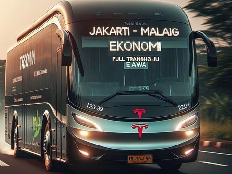10 Potret AI yang Menggabungkan Bus Tesla dan Tentrem, Hadirkan Desain Futuristik Ala Kendaraan Masa Depan., Desain Futuristik dan Rute Tak Terduga, Kelas Ekonomi Bergaya Premium, Ambisi Jakarta–Seoul, Karoseri Tentrem Internasional, Stiker Tradisional Berlanjut, Jalur Malang–Jakarta Populer, Jendela Geser &amp; AC Modern, Busnya Orang Tegal nih