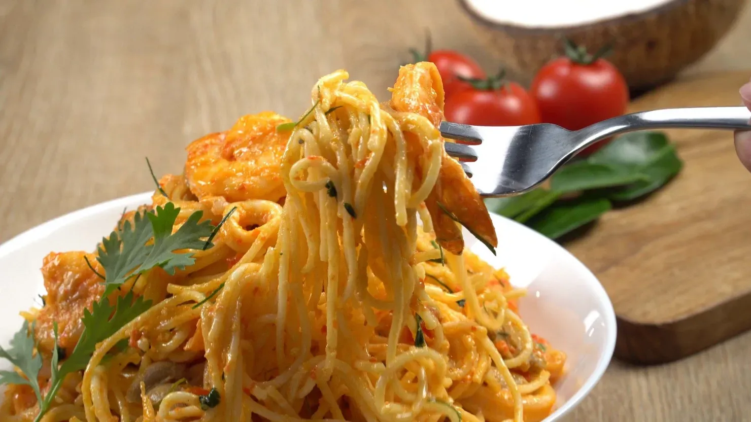 Spaghetti Bolognese, Napolitan Spaghetti, Spaghetti Brulee, Chicken Spaghetti, Spaghetti Udang, Creamy Mushroom Spaghetti, Spaghetti Carbonara, Tuna Aglio Olio, Spaghetti Tom Yum, Spaghetti Alfredo, Kost Lengkap dengan Dapur Pribadi