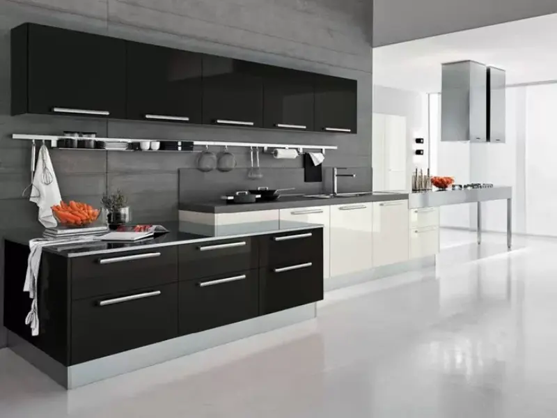 desain dapur monokrom