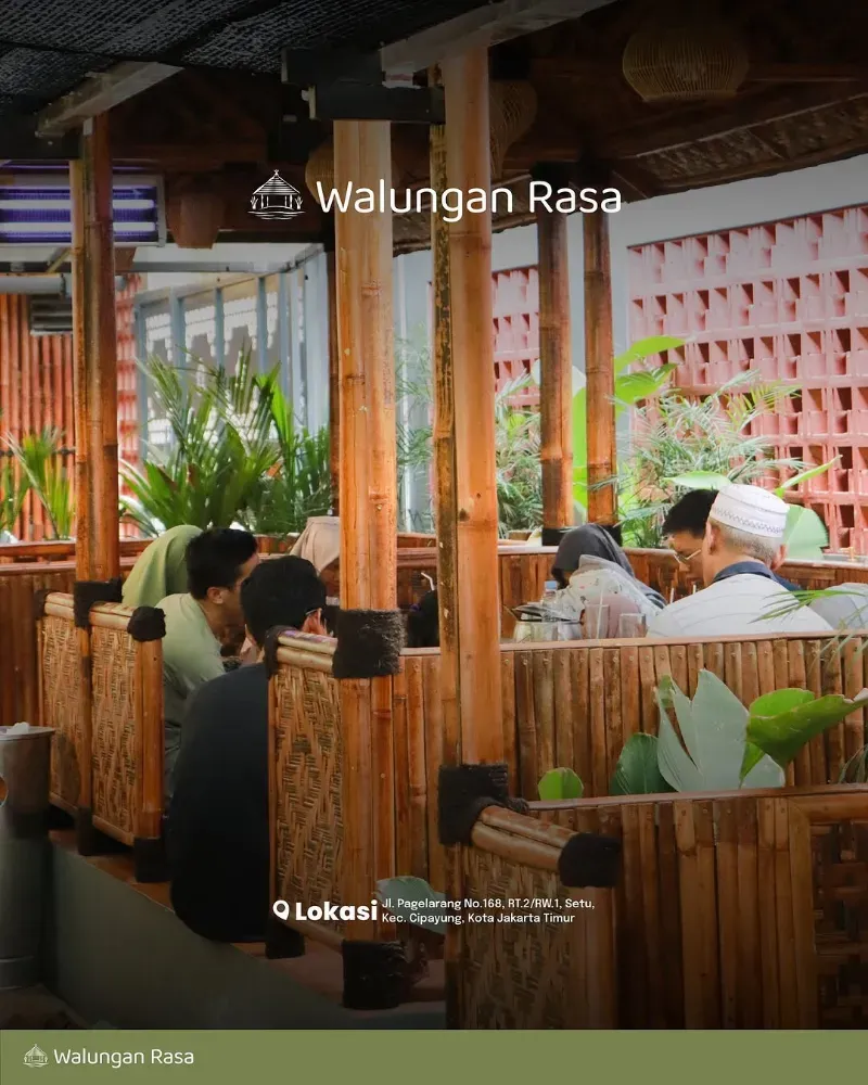 1. Walungan Rasa, 2. Seatap, 3. Bilik Bamboo Resto, 4. Mbience Garden Bistro, 5. OZ Lezzat, 6. Dapur Solo, 7. Sedjuk Bakmi & Kopi Cijantung, 8. Ajwad Resto, 9. Murame, 10. Teras Rumah Nenek