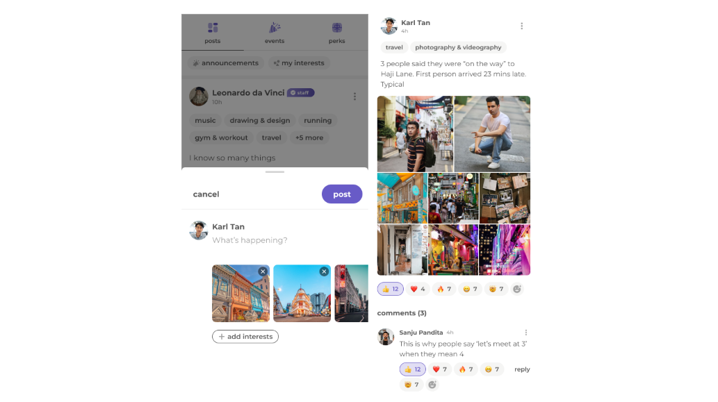 Pengelolaan hunian dalam genggaman, mulai dari pembayaran hingga kontrak , Tunjukkan siapa dirimu melalui profil publik, Kenali tetangga co-livingmu, siap berkenalan tanpa canggung, Ceritakan keseharianmu ke komunitas Cove dan nantikan reaksi mereka, Cek jadwal acara komunitas di sekitarmu, temui teman-teman baru