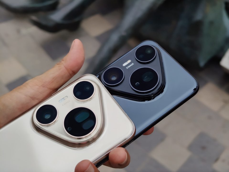 Huawei Pura 80 Pro (Hitam) dan Huawei Pura 80 Ultra (Emas)