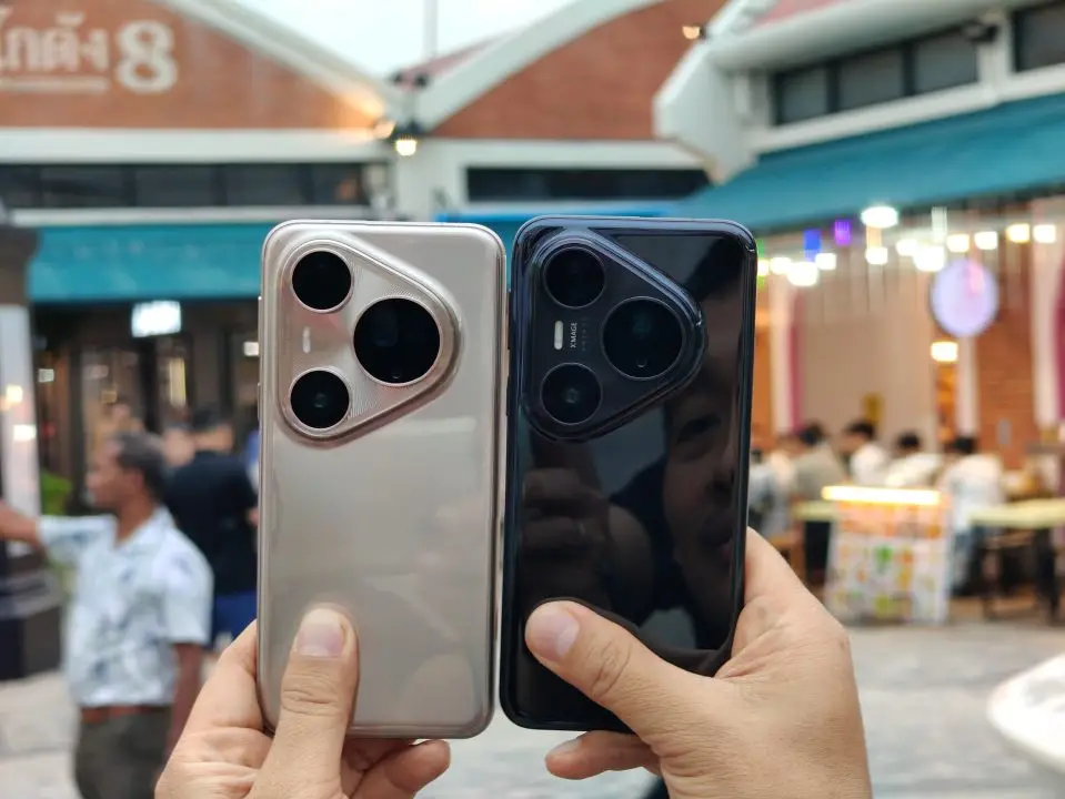 Huawei Pura 80 Pro (Hitam) dan Huawei Pura 80 Ultra (Emas)