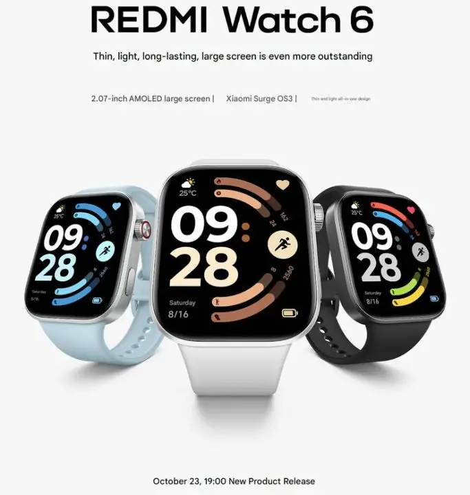 Redmi Watch 6 teaser