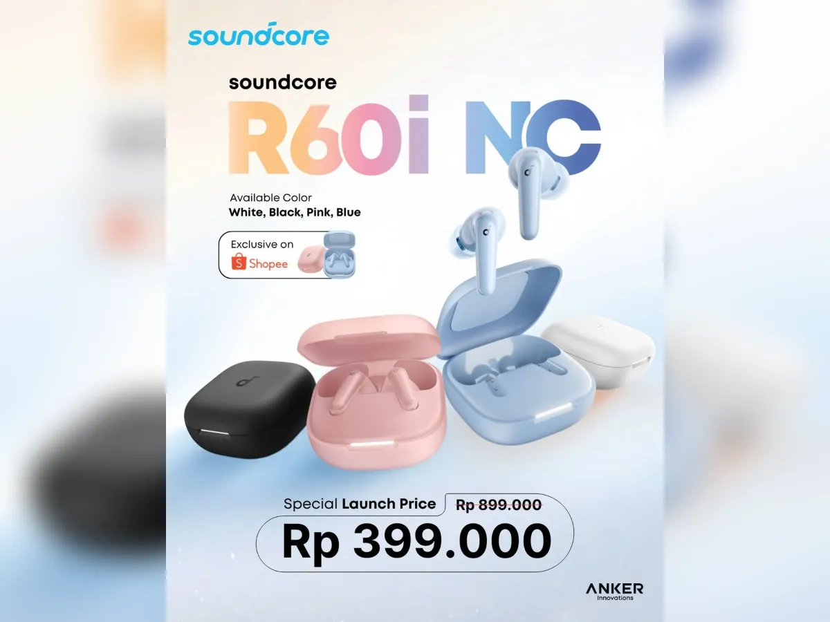 Soundcore R60i NC Resmi Tersedia di Indonesia dengan Harga Rp399.000