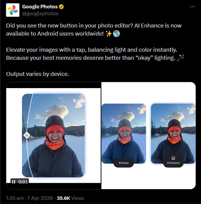 AI Enhance Google Photos