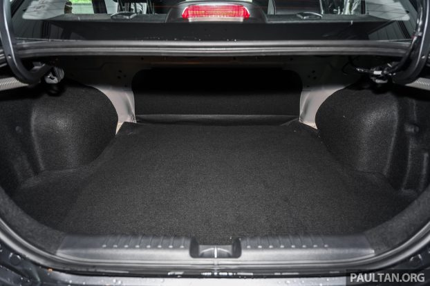 2025-Proton-Saga-MC3-Malaysia-Int-66, Prices slightly lower than expected, from RM37,990, Revised AMA platform set to spawn new Saga variants, Goodbye CamPro, hello all-new 1.5 litre BHE15PFI four-cylinder, Aisin 4A/T or Punch CVT, 4.9 litres per 100 km fuel consumption, Heavy facelift with all-new front end, LED lighting standard, New interior, twin displays, wireless Apple CarPlay and Android Auto, Six airbags and ADAS now on, but only on Premium, Standard versus Executive versus Premium