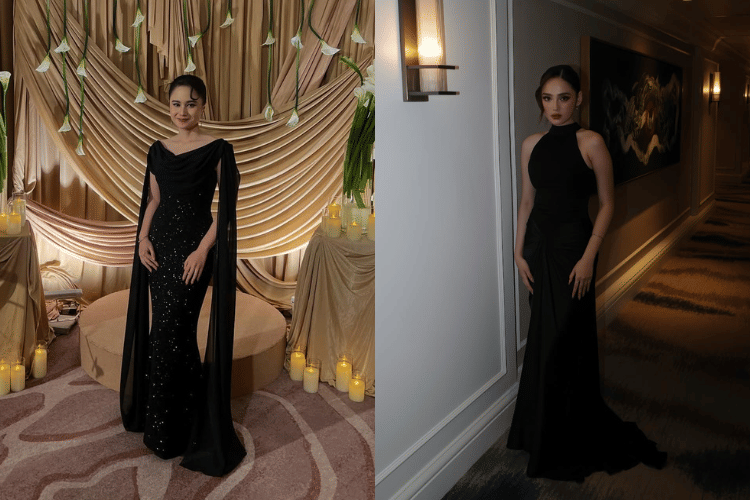 instagram.com/tissabiani/syifahadju, 1. Tampil Memukau dengan Kebaya Emas Modern, 2. Gaya Anggun dengan Dress Brokat Putih, 3. Gaun Hitam yang Memikat, 4. Tampilan Tradisional yang Berbeda dengan Kebaya Ombre, 6. Gaya Liburan Dengan Dress
