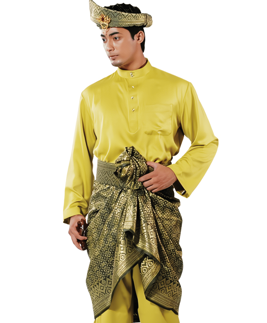 Baju Tradisional Riau Baju Kurung Pria.png, 1. Pakaian Adat Kabupaten Kuantan Singingi, 2. Asal-Usul Pakaian Adat Kabupaten Kuantan Singingi, 3. Makna Filosofis Pakaian Tradisional Kabupaten Kuantan Singingi , 4. Pacu Jalur Tradisi Lomba Kapal di Riau, 5. Penari Cilik yang Viral karena Aura Framing