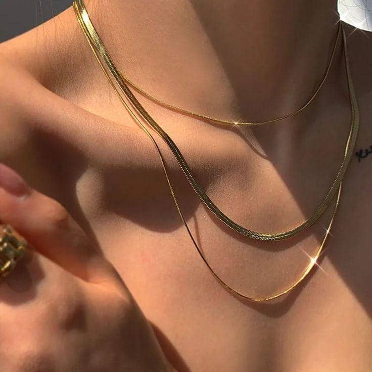 pinterest.com, 1. Kalung Milano Rantai Pipih, 2. Kalung Milano Snake Chain, 3. Kalung Milano Bertumpuk, 4. Kalung Milano Minimalis, 5. Kalung Milano Liontin