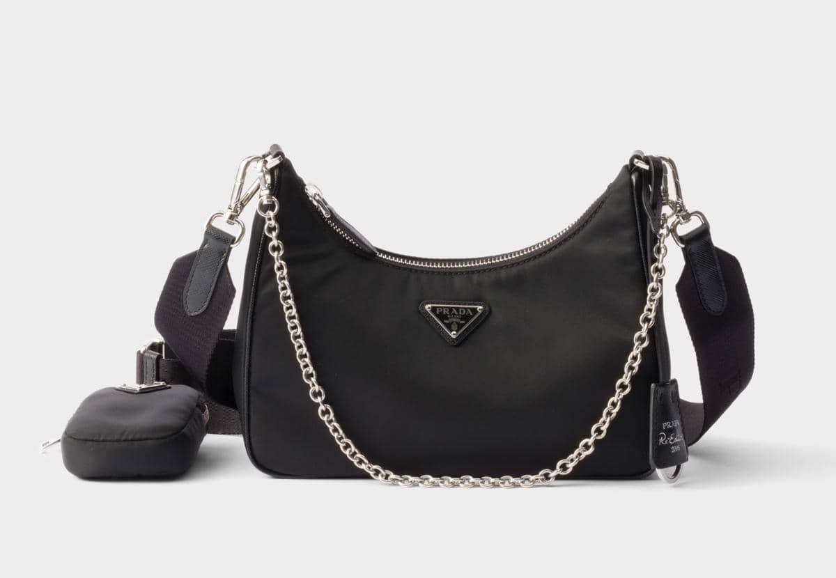 prada.com, 1. Small Prada Galleria Saffiano Leather Bag, 2. Prada Arqué Small Leather Shoulder Bag, 3. Prada Re-Edition 2005 Re-Nylon Bag, 4. Prada Cleo Brushed Leather Shoulder Bag, 5. Prada Aimée Leather Shoulder Bag