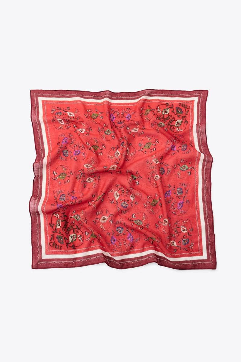 zara.com2.jpg, 1. Printed Scarf with Silk, 2. Embroidered Printed Scarf, 3. Contrast Floral Print Scarf , 4. Embroidered Cotton Scarf, 5. Stone Print Scarf