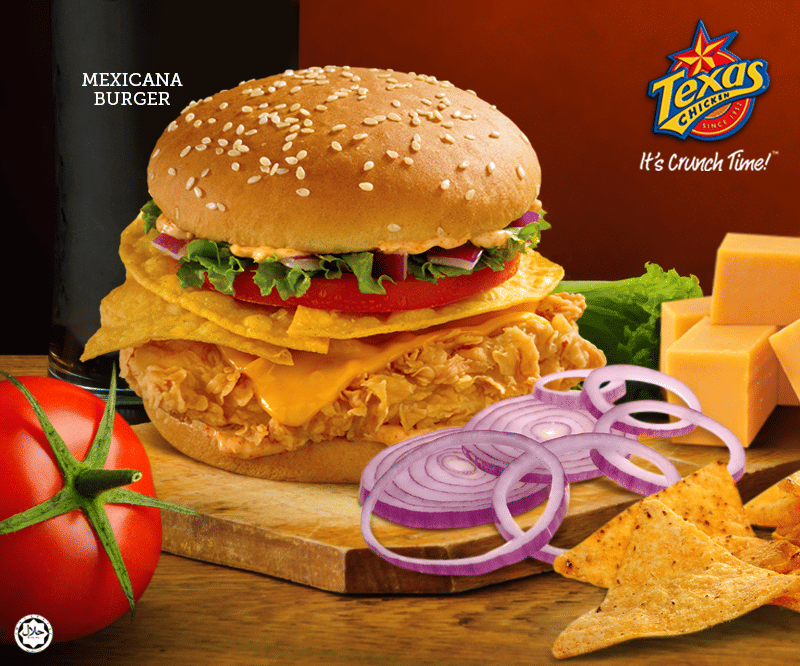 Mexicana Burger, 1. Ayam Goreng Krispi, 2. Mexicana Wrap, 3. Honey Butter Biscuits , 4. Ati & Ampela Krispi, 5. Mexicana Burger
