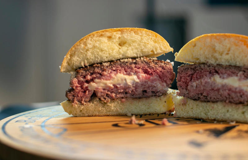 Minnesota: Jucy Lucy, Matt’s Bar, Minneapolis 54. Tennessee: Dyer's Single, Dyer's Burgers, Memphis, 53. Alabama: hamburger, Dub's Burgers, Athens, 52. Connecticut: The Original Burger, Louis' Lunch, New Haven, 51. California: Steakburger, The Apple Pan, Los Angeles, 50. Iowa: hamburger, B-Bops, various locations, 49. Maine: hamburger, Black Cow, Portland, 48. New Jersey: hamburger, White Manna, Hackensack, 47. New Hampshire: hamburger, Gilley’s Diner, Portsmouth, 46. Massachusetts: Hamburg, White Hut, West Springfield, 45. California: hamburger, In-N-Out Burger, various locations, 44. District of Columbia: Farmhouse Burger, Good Stuff Eatery, Georgetown, 43. Mississippi: Slugburger, Latham's Hamburger Inn, New Albany, 42. Utah: Big Ben, Burger Bar, Roy, 41. Wisconsin: hamburger, Sobelman's Pub & Grill, Milwaukee, 40. Wyoming: The Liberty Burger, Liberty Burger, Jackson, 39. Illinois: House-blend prime beef burger, Butcher & The Burger, Chicago, 38. Arizona: The Standard at The Stand Arcadia Burger Shoppe, Phoenix, 37. Colorado: Cricket Burger, The Cherry Cricket, Denver, 36. New York: Luger burger, Peter Luger Steakhouse, New York City, 35. Delaware: FTC, Farmer & the Cow, Wilmington, 34. Minnesota: Jucy Lucy, Matt’s Bar, Minneapolis, 33. Pennsylvania: hamburger, M2O Burgers & Salads, Philadelphia, 32. South Carolina: Classic, Big Gun Burger Shop, Charleston, 31. Idaho: The Classic, Holy Cow!, Nampa, 30. Kansas: House Burger, Dempsey's Burger Pub, Wichita, 29. Missouri: hamburger, Town Topic, Kansas City, 28. Nebraska: The Original, Cheeseburgers, Omaha, 27. New Mexico: Rustic, Rustic On The Green, Albuquerque, 26. Indiana: Smash burger, Workingman’s Friend, Indianapolis, 25. Vermont: Worthy Burger, Worthy Burger, South Royalton and Woodstock, 24. Arkansas: traditional hamburger, Hugo's, Fayetteville, 23. Texas: Tookie's Burger, Tookie's Hamburgers & More, Kemah, 22. Nevada: Plain Jane, Beefy's, Reno, 21. Georgia: Green Truck Classic, Green Truck Pub, Savannah, 20. New York: hamburger, All-American Hamburger Drive-In, Massapequa, 19. North Dakota: Carport, Sickies Garage Burgers & Brews, various locations, 18. Michigan: sliders, Motz’s Burgers, Detroit, 17. Michigan: Ground Round, Miller’s Bar, Dearborn, 16. Florida: hamburger, Mac's Drive-Thru, Gainesville, 15. West Virginia: Oscar, Oscar’s Breakfast, Burgers & Brews, Barboursville, 14. North Carolina: hamburger, Brooks’ Sandwich House, Charlotte, 13. Kentucky: The Purist, Bard's Burgers & Chili, Covington, 12. Maryland: Hamburger, Burger Bros., Towson, 11. Oklahoma: single onion burger, Tucker's Onion Burgers, various locations, 10. Rhode Island: Stanley Burger, Stanley’s Famous Hamburgers, Central Falls, 9. Virginia: Beauvine, Beauvine Burger Concept, Richmond, 8. Oregon: The Original 100, Hwy 101 Burger, Lincoln City, 7. Ohio: hamburger, Kewpee Hamburgers, Lima, 6. Hawaii: hamburger, Kua Aina Sandwich Shop, Haleiwa, 5. Alaska: The Burger Stop, Tommy's Burger Stop, Anchorage, 4. Montana: Hamburger, The Burger Drive, Billings, 3. Washington: Seattle Classic, Von's 1000 Spirits, Seattle, 2. Louisiana: Butcher Burger, Cochon Butcher, New Orleans