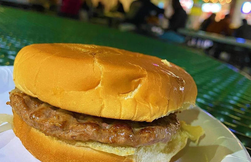 Massachusetts: Hamburg, White Hut, West Springfield 54. Tennessee: Dyer's Single, Dyer's Burgers, Memphis, 53. Alabama: hamburger, Dub's Burgers, Athens, 52. Connecticut: The Original Burger, Louis' Lunch, New Haven, 51. California: Steakburger, The Apple Pan, Los Angeles, 50. Iowa: hamburger, B-Bops, various locations, 49. Maine: hamburger, Black Cow, Portland, 48. New Jersey: hamburger, White Manna, Hackensack, 47. New Hampshire: hamburger, Gilley’s Diner, Portsmouth, 46. Massachusetts: Hamburg, White Hut, West Springfield, 45. California: hamburger, In-N-Out Burger, various locations, 44. District of Columbia: Farmhouse Burger, Good Stuff Eatery, Georgetown, 43. Mississippi: Slugburger, Latham's Hamburger Inn, New Albany, 42. Utah: Big Ben, Burger Bar, Roy, 41. Wisconsin: hamburger, Sobelman's Pub & Grill, Milwaukee, 40. Wyoming: The Liberty Burger, Liberty Burger, Jackson, 39. Illinois: House-blend prime beef burger, Butcher & The Burger, Chicago, 38. Arizona: The Standard at The Stand Arcadia Burger Shoppe, Phoenix, 37. Colorado: Cricket Burger, The Cherry Cricket, Denver, 36. New York: Luger burger, Peter Luger Steakhouse, New York City, 35. Delaware: FTC, Farmer & the Cow, Wilmington, 34. Minnesota: Jucy Lucy, Matt’s Bar, Minneapolis, 33. Pennsylvania: hamburger, M2O Burgers & Salads, Philadelphia, 32. South Carolina: Classic, Big Gun Burger Shop, Charleston, 31. Idaho: The Classic, Holy Cow!, Nampa, 30. Kansas: House Burger, Dempsey's Burger Pub, Wichita, 29. Missouri: hamburger, Town Topic, Kansas City, 28. Nebraska: The Original, Cheeseburgers, Omaha, 27. New Mexico: Rustic, Rustic On The Green, Albuquerque, 26. Indiana: Smash burger, Workingman’s Friend, Indianapolis, 25. Vermont: Worthy Burger, Worthy Burger, South Royalton and Woodstock, 24. Arkansas: traditional hamburger, Hugo's, Fayetteville, 23. Texas: Tookie's Burger, Tookie's Hamburgers & More, Kemah, 22. Nevada: Plain Jane, Beefy's, Reno, 21. Georgia: Green Truck Classic, Green Truck Pub, Savannah, 20. New York: hamburger, All-American Hamburger Drive-In, Massapequa, 19. North Dakota: Carport, Sickies Garage Burgers & Brews, various locations, 18. Michigan: sliders, Motz’s Burgers, Detroit, 17. Michigan: Ground Round, Miller’s Bar, Dearborn, 16. Florida: hamburger, Mac's Drive-Thru, Gainesville, 15. West Virginia: Oscar, Oscar’s Breakfast, Burgers & Brews, Barboursville, 14. North Carolina: hamburger, Brooks’ Sandwich House, Charlotte, 13. Kentucky: The Purist, Bard's Burgers & Chili, Covington, 12. Maryland: Hamburger, Burger Bros., Towson, 11. Oklahoma: single onion burger, Tucker's Onion Burgers, various locations, 10. Rhode Island: Stanley Burger, Stanley’s Famous Hamburgers, Central Falls, 9. Virginia: Beauvine, Beauvine Burger Concept, Richmond, 8. Oregon: The Original 100, Hwy 101 Burger, Lincoln City, 7. Ohio: hamburger, Kewpee Hamburgers, Lima, 6. Hawaii: hamburger, Kua Aina Sandwich Shop, Haleiwa, 5. Alaska: The Burger Stop, Tommy's Burger Stop, Anchorage, 4. Montana: Hamburger, The Burger Drive, Billings, 3. Washington: Seattle Classic, Von's 1000 Spirits, Seattle, 2. Louisiana: Butcher Burger, Cochon Butcher, New Orleans