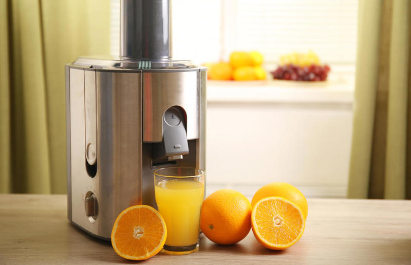 Electric juicer 29. Microwave egg poacher, 28. Garlic crusher, 27. Electric juicer, 26. Meat-shredding claws, 25. Electric egg boiler, 24. Salad spinner, 23. Yolk separator, 22. Burger press, 21. Hot dog maker, 20. Electric can opener, 19. Avocado keepers, 18. Yogurt maker, 17. Herb keeper, 16. Mandoline slicer, 15. Breakfast sandwich maker, 14. Whipped cream dispenser, 13. Herb scissors, 12. Spiralizer, 11. Strawberry huller, 10. Fancy cocktail set, 9. Electric kitchen knife, 8. Bacon press, 7. Popcorn maker, 6. Electric salt and pepper grinders, 5. Cupcake/muffin maker, 4. Carrot sharpener, 3. Melon baller, 2. Pizza scissors