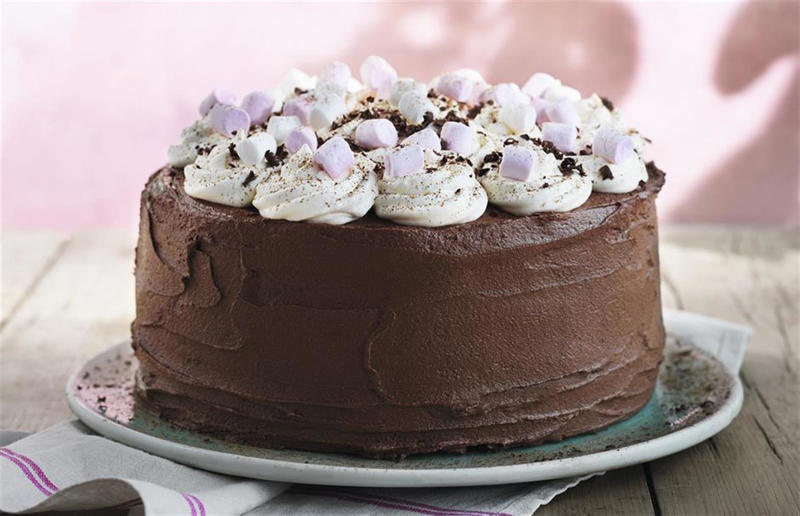 Hot chocolate cake Feel-good food everyone will adore, French toast-style bacon crumpets, Mozzarella and tomato bread, Chicken soup and dumplings, Roasted pork belly with pears and thyme, Mushroom and lentil pie, Smoked sausage pasta, Slow-cooked chicken with a crisp corn crust, Saffron chicken korma, Spiced pumpkin, olive oil and orange cake, Easy chocolate torte, Sticky cinnamon buns, Hot chocolate cake
