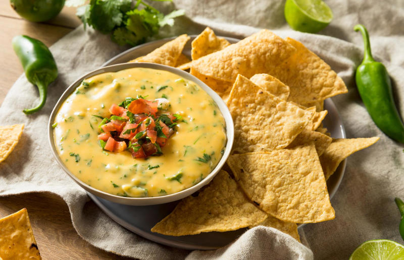 How to make queso Nacho ideas, Building nachos, How to make queso, Try blue corn tortilla chips, Make your own tortilla chips, Pineapple salsa, Fresh corn salsa