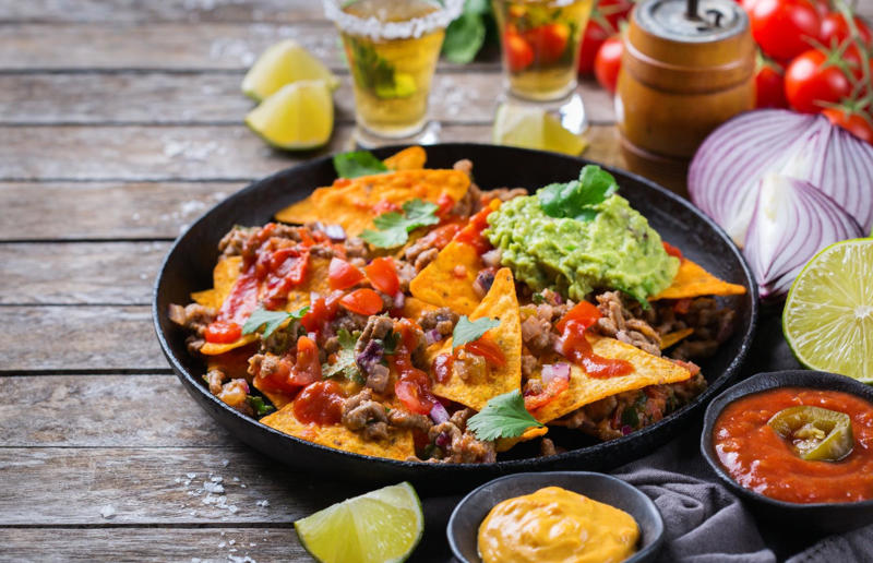 Building nachos Nacho ideas, Building nachos, How to make queso, Try blue corn tortilla chips, Make your own tortilla chips, Pineapple salsa, Fresh corn salsa