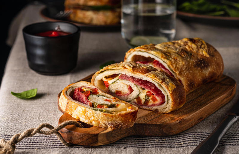 Stromboli Pizza perfection, The best flour to use, Making dough, Rolling out the dough, Sauce: fresh tomatoes, Sauce: tinned tomatoes, Sauce: passata, Cheese: block mozzarella, How to achieve the crispy base, Getting pizza into a hot oven, Invest in a pizza cutter, Roman pizza, Stromboli, Pizza bianca, Four cheese pizza