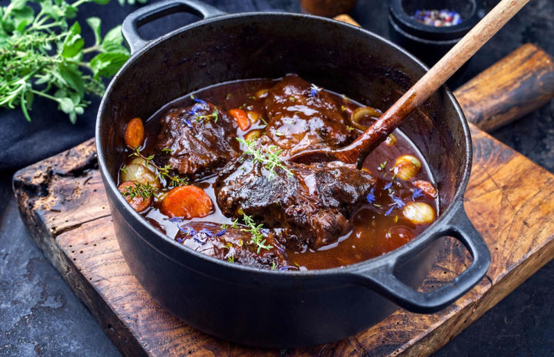 Get some colour on meat 46. Use lard for perfect pastry, 45. Make soda bread if you need something speedy, 44. Use a wooden spoon, 43. Roast potatoes in hot fat, 42. Use leftover pastry for cheese straws, 41. Keep your vegetable scraps, 40. Don't cook fresh herbs, 39. Never boil stew, soup or stock, 38. Use cheese ends in mac ’n’ cheese, 37. Cook your pasta in stock, 36. Try flour for the crispiest bacon, 35. Transfer sugar into airtight containers, 34. Don’t overdo the cheese, 33. Separate the eggs for fluffy flannel cakes, 32. Cook bruised apples in pies, 31. Slice sprouting stems from garlic, 30. Top dishes with crushed crisps, 29. Embrace instant mash, 28. Keep butter in a butter dish, 27. Don’t ditch your stale bread, 26. Bake with room-temperature eggs, 25. Line cake tins to prevent sticking, 24. Use buttermilk to brine fried chicken, 23. Let cheesecake cool in the oven, 22. Melt chocolate over a pan of water, 21. Keep food warm in the oven, 20. Add bread to your sugar jar, 19. Grow your own herbs, tomatoes and chillies, 18. Save chicken bones for stock, 17. Keep records, 16. Make your own jams and chutneys, 15. Add more of what you need, 14. Weigh your eggs for the perfect sponge, 13. Roll lemons before squeezing, 12. Get some colour on meat, 11. Add vegetables towards the end of a stew, 10. Sift air into cakes, 9. Thicken sauces with cornflour, 8. Skim fat off the top, 7. Dry chicken to help it brown, 6. Invest in a cast iron pan, 5. Use juices from meat to make gravy, 4. Serve food on hot plates, 3. What grows together, goes together, 2. Save your fat