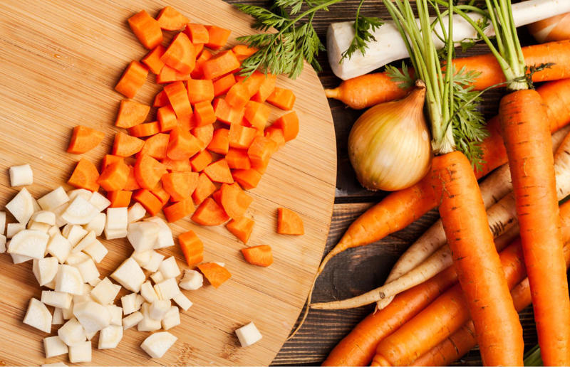 Add veg towards the end of a stew 46. Use lard for perfect pastry, 45. Make soda bread if you need something speedy, 44. Use a wooden spoon, 43. Roast potatoes in hot fat, 42. Use leftover pastry for cheese straws, 41. Keep your vegetable scraps, 40. Don't cook fresh herbs, 39. Never boil stew, soup or stock, 38. Use cheese ends in mac ’n’ cheese, 37. Cook your pasta in stock, 36. Try flour for the crispiest bacon, 35. Transfer sugar into airtight containers, 34. Don’t overdo the cheese, 33. Separate the eggs for fluffy flannel cakes, 32. Cook bruised apples in pies, 31. Slice sprouting stems from garlic, 30. Top dishes with crushed crisps, 29. Embrace instant mash, 28. Keep butter in a butter dish, 27. Don’t ditch your stale bread, 26. Bake with room-temperature eggs, 25. Line cake tins to prevent sticking, 24. Use buttermilk to brine fried chicken, 23. Let cheesecake cool in the oven, 22. Melt chocolate over a pan of water, 21. Keep food warm in the oven, 20. Add bread to your sugar jar, 19. Grow your own herbs, tomatoes and chillies, 18. Save chicken bones for stock, 17. Keep records, 16. Make your own jams and chutneys, 15. Add more of what you need, 14. Weigh your eggs for the perfect sponge, 13. Roll lemons before squeezing, 12. Get some colour on meat, 11. Add vegetables towards the end of a stew, 10. Sift air into cakes, 9. Thicken sauces with cornflour, 8. Skim fat off the top, 7. Dry chicken to help it brown, 6. Invest in a cast iron pan, 5. Use juices from meat to make gravy, 4. Serve food on hot plates, 3. What grows together, goes together, 2. Save your fat