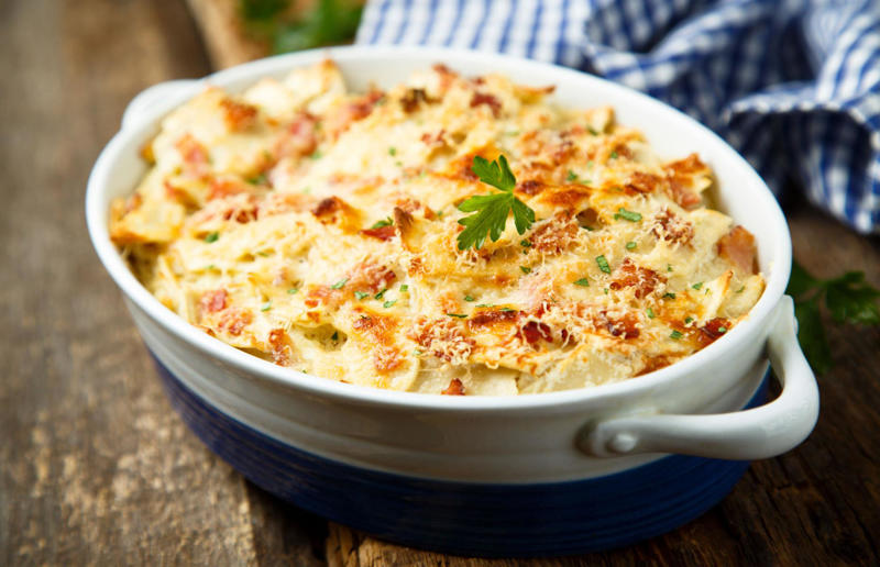Top dishes with crushed crisps 46. Use lard for perfect pastry, 45. Make soda bread if you need something speedy, 44. Use a wooden spoon, 43. Roast potatoes in hot fat, 42. Use leftover pastry for cheese straws, 41. Keep your vegetable scraps, 40. Don't cook fresh herbs, 39. Never boil stew, soup or stock, 38. Use cheese ends in mac ’n’ cheese, 37. Cook your pasta in stock, 36. Try flour for the crispiest bacon, 35. Transfer sugar into airtight containers, 34. Don’t overdo the cheese, 33. Separate the eggs for fluffy flannel cakes, 32. Cook bruised apples in pies, 31. Slice sprouting stems from garlic, 30. Top dishes with crushed crisps, 29. Embrace instant mash, 28. Keep butter in a butter dish, 27. Don’t ditch your stale bread, 26. Bake with room-temperature eggs, 25. Line cake tins to prevent sticking, 24. Use buttermilk to brine fried chicken, 23. Let cheesecake cool in the oven, 22. Melt chocolate over a pan of water, 21. Keep food warm in the oven, 20. Add bread to your sugar jar, 19. Grow your own herbs, tomatoes and chillies, 18. Save chicken bones for stock, 17. Keep records, 16. Make your own jams and chutneys, 15. Add more of what you need, 14. Weigh your eggs for the perfect sponge, 13. Roll lemons before squeezing, 12. Get some colour on meat, 11. Add vegetables towards the end of a stew, 10. Sift air into cakes, 9. Thicken sauces with cornflour, 8. Skim fat off the top, 7. Dry chicken to help it brown, 6. Invest in a cast iron pan, 5. Use juices from meat to make gravy, 4. Serve food on hot plates, 3. What grows together, goes together, 2. Save your fat