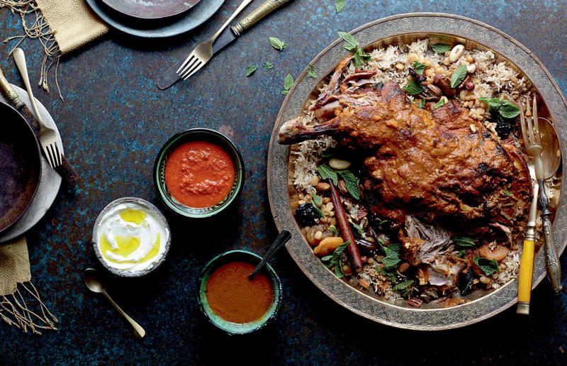 Ridiculously good rice recipes, Arancini, Bibimbap, Maqloubeh with aubergines and peppers, Stir-fried runner beans with holy basil, Jerk haddock and jollof rice salad, Butternut squash risotto, Cavolo nero biryani, Slow-cooked lamb shoulder with spiced rice, Prawn and cabbage fried rice, Stuffed aubergines
