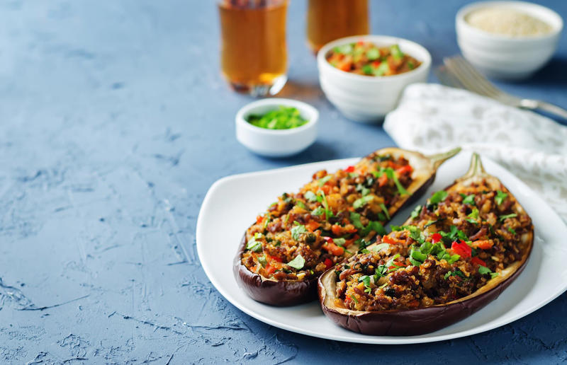 Ridiculously good rice recipes, Arancini, Bibimbap, Maqloubeh with aubergines and peppers, Stir-fried runner beans with holy basil, Jerk haddock and jollof rice salad, Butternut squash risotto, Cavolo nero biryani, Slow-cooked lamb shoulder with spiced rice, Prawn and cabbage fried rice, Stuffed aubergines