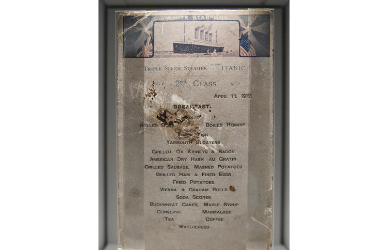 A second-class breakfast Menus from the most fateful voyage in history, A rare piece of menu memorabilia, A first-class feast, Why are we so fascinated?, Titanic provisions: what food came onboard, Life for third-class passengers, Dining in third-class, A third-class breakfast, A third-class lunch, Tea and supper, The last meals eaten by third-class passengers, Life for second-class passengers, Dining in second-class, A second-class breakfast, A second-class lunch, The last meal eaten by second-class passengers, Life for first-class passengers, Dining in first class, A first-class breakfast, A first-class lunch, The last meal eaten by first-class passengers, Titanic menus are worth a fortune today, A grand commemoration dinner, Taste the Titanic's cuisine today, Still intrigued? Read more…