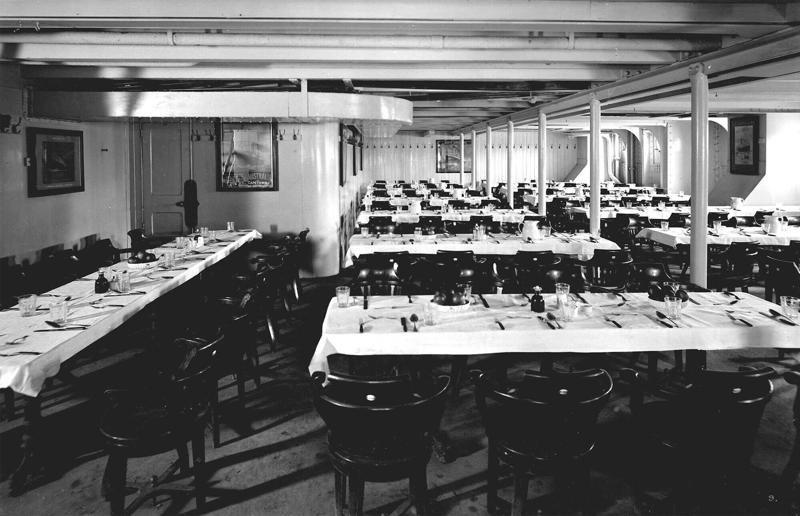 Dining in third class Menus from the most fateful voyage in history, A rare piece of menu memorabilia, A first-class feast, Why are we so fascinated?, Titanic provisions: what food came onboard, Life for third-class passengers, Dining in third-class, A third-class breakfast, A third-class lunch, Tea and supper, The last meals eaten by third-class passengers, Life for second-class passengers, Dining in second-class, A second-class breakfast, A second-class lunch, The last meal eaten by second-class passengers, Life for first-class passengers, Dining in first class, A first-class breakfast, A first-class lunch, The last meal eaten by first-class passengers, Titanic menus are worth a fortune today, A grand commemoration dinner, Taste the Titanic's cuisine today, Still intrigued? Read more…