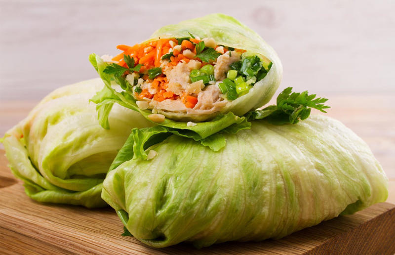 Cut carbs but keep the taste, Swap oven French fries for courgettes, Have a handful of Parmesan chips, Lettuce wraps for lunch, Use cucumber slices as mini blinis, Enjoy red bell pepper buns, Swap potato wedges for celery root, Cauliflower rice, Swap noodles for spiralised turnip, Cut the carbs with an ultra-thin pizza base, Roast parsnips instead of potatoes, Swap breadsticks for apple slices, Water with a twist, Swap a couple of biscuits for a handful of almonds, Switch a sandwich for skewers, Swap apple crumble for baked apple, Switch normal toast for sweet potato toast, Bring on the butternut spaghetti, Mashed potato alternative: cauliflower, Mashed potato alternative: carrot, Mashed potato alternative: parsnip, Mushrooms are your low-carb hero #1, Mushrooms are your low-carb hero #3, Mushrooms are your low-carb hero #2, Use aubergine slices in place of lasagne sheets