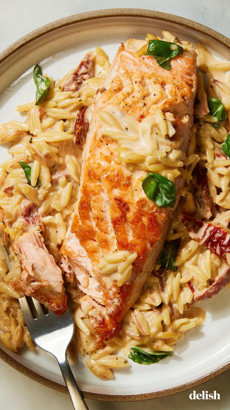 Brown Sugar Salmon, One-Pot Baked Risotto With Blistered Tomatoes & Burrata, Sheet-Pan Roasted Red Onion Chicken, Lunch Lady Sheet-Pan Pizza, Stuffed Peppers, Harvest Caesar Salad, Chicken Quesadillas, Dirty Martini Steak Frites, Creamy Butternut Squash Orzo, Smash Burger Tacos, Steak With Bourbon Garlic Cream Sauce, Black Bean Sweet Potato Taco Skillet, Veggie Burgers, Pad See Ew, Chicken Fajita Casserole, Cauliflower Tacos, Sesame Tofu & Broccoli, BBQ Sheet-Pan Chicken, Cobb Salad, Bánh Mì Turkey Burgers, Sheet-Pan Roasted Halloumi & Broccolini, Creamy Peanut-Lime Chicken With Noodles, Mediterranean Pizza, Burger Bowls, Summer Roll Bowl, Marry Me Chicken, BBQ Chicken Skillet Pizza, Creamy Sun-Dried Tomato Salmon & Orzo, Chicken Tacos, Surf 'n' Turf Foil Packs, Mediterranean Stuffed Meatballs, Lobster Ravioli, Sheet-Pan Tikka Masala, Ground Beef Stir-Fry Teriyaki Bowls, Baked Salmon, Creamy Feta & Tomato Chicken, Vegetable Curry, Detroit-Style Pizza, Tequila-Lime Chicken Thighs, Coconut Chickpea & Sweet Potato Curry, Carnitas, Taco Gnocchi Bake, Sushi Bake, Sushi Bowls, Steak & Potato Skillet, Perfect Chicken Alfredo, Coconut Braised Cabbage, Miso Salmon & Farro Bowl, Chicken Broccoli Alfredo Pizza, Enchilada Stuffed Shells, Cabbage Parmesan, Sheet-Pan Garlicky Shrimp & Veggies, Thai-Inspired Basil Beef Bowls, Peruvian-Style Chicken With Green Sauce, Buffalo Chicken Parm, One-Pan Tuna Pasta, Za'atar Sheet Pan Chicken, Pizza Orzo, Baked Feta Pasta, Pad Thai, Creamy Tomato Vegan Pasta, Cacio E Pepe, Thai-Style Red Curry Meatballs, Air Fryer Beef & Broccoli, Brie Spaghetti, Green Chile Chicken Skillet Enchiladas, Feta & Herb-Crusted Salmon, Orange Chicken, Sheet-Pan Harissa Chicken & Sweet Potatoes, Linguine With Clams, Dragon Roll, Butter Chicken, Cheesy Chorizo, Chickpea & Crispy Rice Skillet, Roasted Red Pepper Shrimp Linguine, One-Pan Greek Chicken Drumsticks, Garlic-Parm Gnocchi, Extra Lemony Seitan Piccata, Salmon & Potato Skillet, Caprese Chicken & Polenta Bake, Coconut Curry Salmon