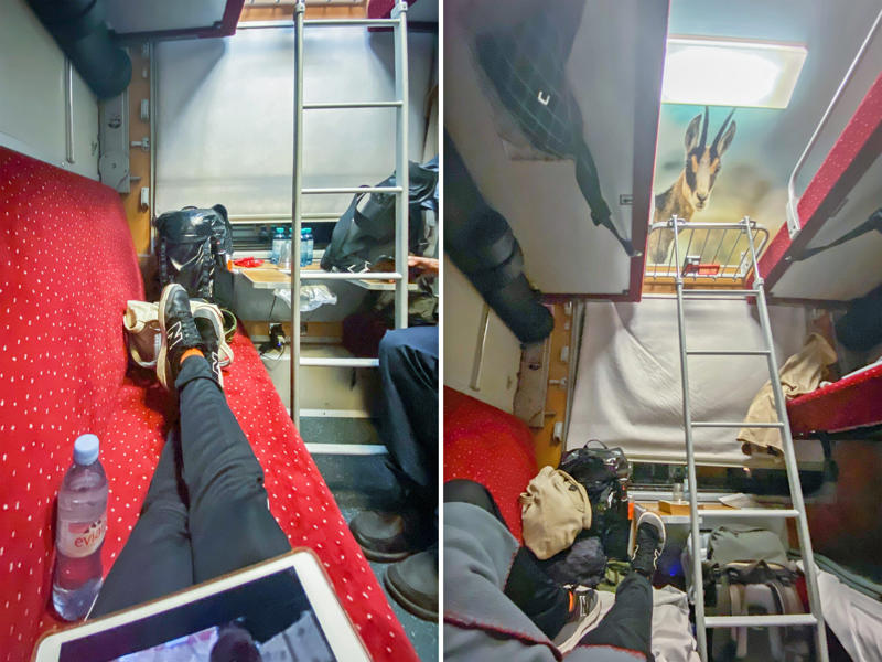 My room had six bunks and a large window with a curtain. During my leg of the journey, one traveler was already there when I boarded and two others arrived within an hour. Two got off around 5 a.m., and the other stayed past my stop.