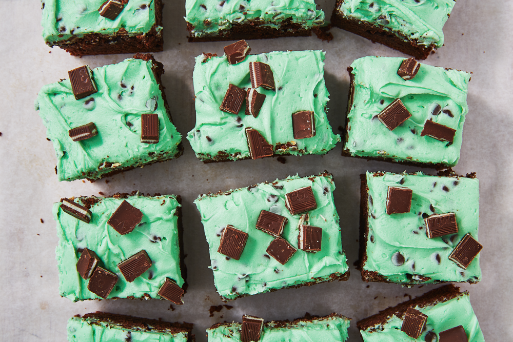 Mint Chocolate Chip Cookies, St. Patrick's Day Cupcakes, Mint Chocolate Chip Brownies, St. Patrick's Day Cookies, Pistachio Brownies, Key Lime Pie Mousse, Leprechaun Bark, Shamrockaritas, St. Patrick's Day Cake, Checkerboard Cookies, Copycat McDonald's Shamrock Shake, Green Mimosa, Pistachio Cake, Mint Chocolate Chip Pie, Green & Red Grape Sorbet, Midori Sour, Pandan Pops, Macarons, Andes Brownies, Key Lime Pie, Grinch Cookies, Mochi Donuts, Spiked Sparking Basil Lemonade, Grinchy Christmas Cake Bites, Appletini, Andes Chocolate Cake, Keto Avocado Pops, Baked Alaska, Shamrock Smash, Leprechaun Bait, Mint Chip Lasagna, Baby Yoda Chocolate Bark, Thin Mint Cheesecake, Grasshopper Poke Cake, Chocolate Mint Buttons, Avocado Pancakes, Grasshopper Pie, Key Lime Pie Poke Cake