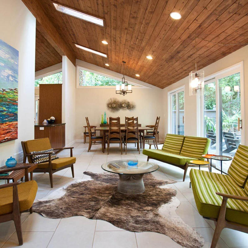 Mid-Century Modern Decorating Ideas: Natural Elements Starburst Clock, Eames Lounge Chair, Natural Elements, Bio-Morphic Shapes, Clean Lines