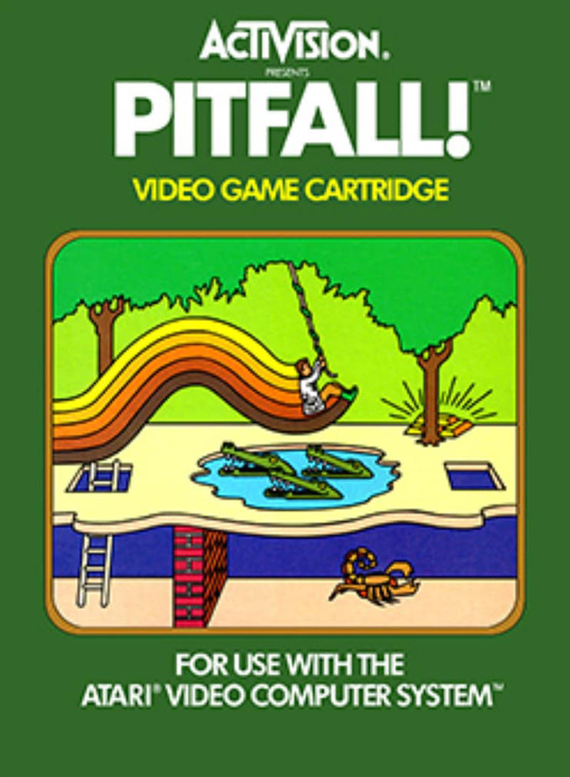 "Pac-Man", "Space Invaders", "Pitfall!", "Frogger", "Asteroids", "Defender", "E.T. the Extra-Terrestrial", "Ms. Pac-Man", "Demon Attack", "Night Driver", "Berzerk", "Centipede", "Warlords", "Breakout", "Adventure", "Laser Blast", "Freeway", "Kaboom!", "Yars' Revenge", "Atlantis", "Star Wars: The Empire Strikes Back", "Cosmic Ark", "Megamania", "Raiders of the Lost Ark"