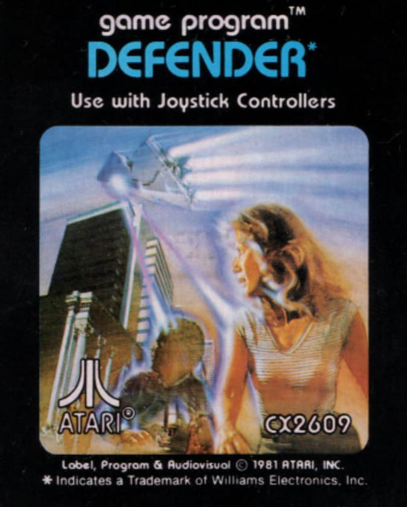 "Pac-Man", "Space Invaders", "Pitfall!", "Frogger", "Asteroids", "Defender", "E.T. the Extra-Terrestrial", "Ms. Pac-Man", "Demon Attack", "Night Driver", "Berzerk", "Centipede", "Warlords", "Breakout", "Adventure", "Laser Blast", "Freeway", "Kaboom!", "Yars' Revenge", "Atlantis", "Star Wars: The Empire Strikes Back", "Cosmic Ark", "Megamania", "Raiders of the Lost Ark"