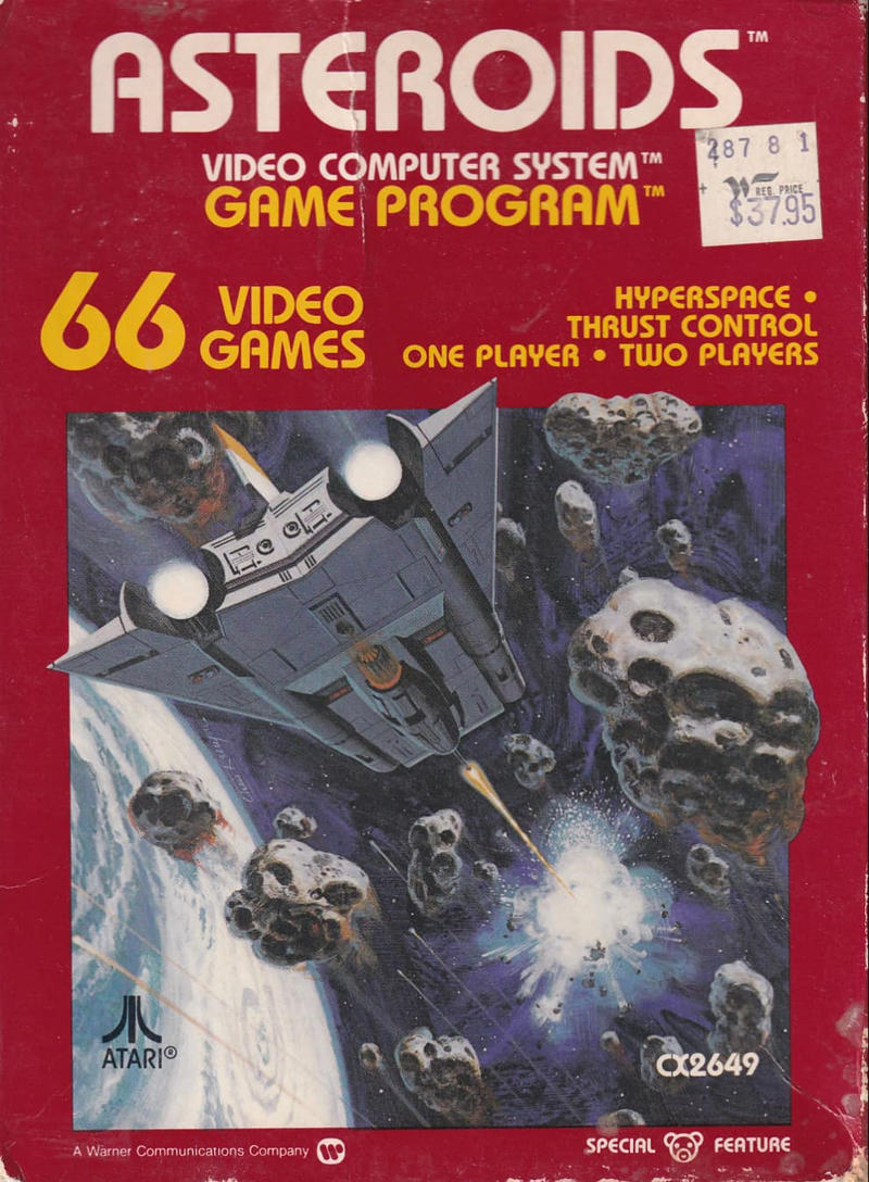 "Pac-Man", "Space Invaders", "Pitfall!", "Frogger", "Asteroids", "Defender", "E.T. the Extra-Terrestrial", "Ms. Pac-Man", "Demon Attack", "Night Driver", "Berzerk", "Centipede", "Warlords", "Breakout", "Adventure", "Laser Blast", "Freeway", "Kaboom!", "Yars' Revenge", "Atlantis", "Star Wars: The Empire Strikes Back", "Cosmic Ark", "Megamania", "Raiders of the Lost Ark"