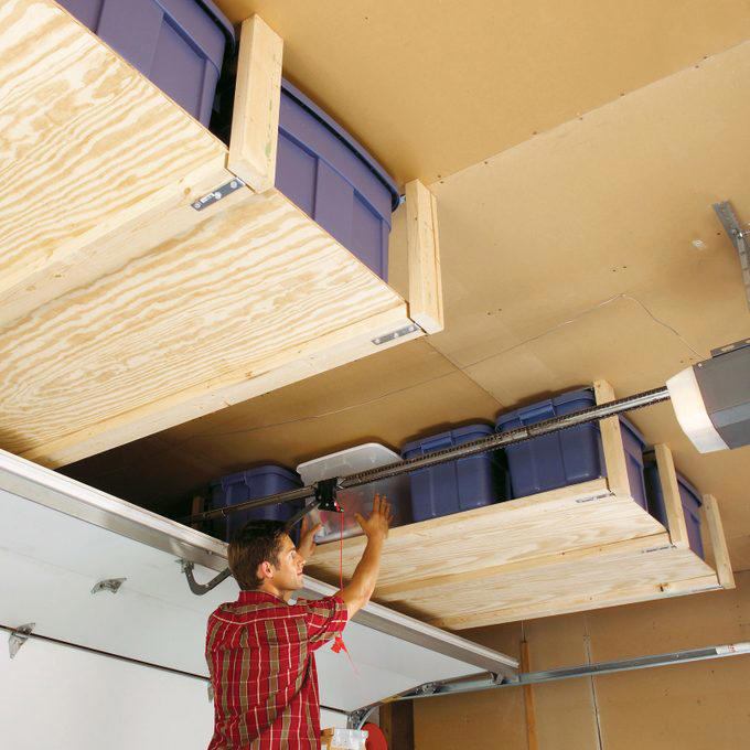 Magnetic Toolbox Labels, Pallet Dolly, Hang Anything, Handy Rag Cutter, Floor Ruler, Small Shop Space Saver, DIY Garage Storage for Cords and Hoses, Repurpose a Pallet for DIY Garage Storage, Corral Sports Gear, Overhead DIY Garage Storage System, Sliding Pegboard Storage System, Lockable Garage Storage Cabinet, Rotating Corner Shelves, Fold-Up Workbench, Garden/Garage Tool Caddy, Garage Storage Tubes, Roll-Around Workshop, Upcycled Garage Storage Idea, Garage Door Extension Cord Storage, Under-Joist Shelf