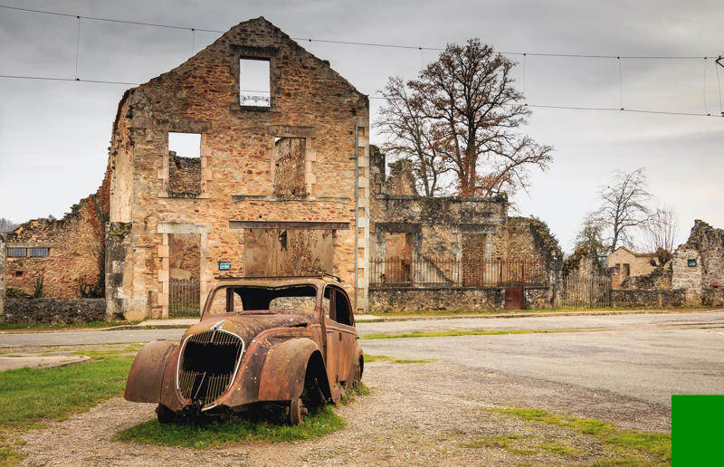 Oradour-sur-Glane, France Relics of the past, Maunsell Sea Forts, UK, Beelitz-Heilstatten Hospital, Germany, Grange-over-Sands Lido, England, UK, Butedale, British Columbia, Canada, The North Wales Hospital, Wales, UK, Kolmanskop, Namibia, Hashima Island, Japan, Port Arthur, Australia, Imber Village, England, UK, Ellis Island Immigrant Hospital, New Jersey, USA, Bodie, California, USA, Kayakoy, Turkey, Oradour-sur-Glane, France, Poveglia, Italy, Deception Island, Antarctica