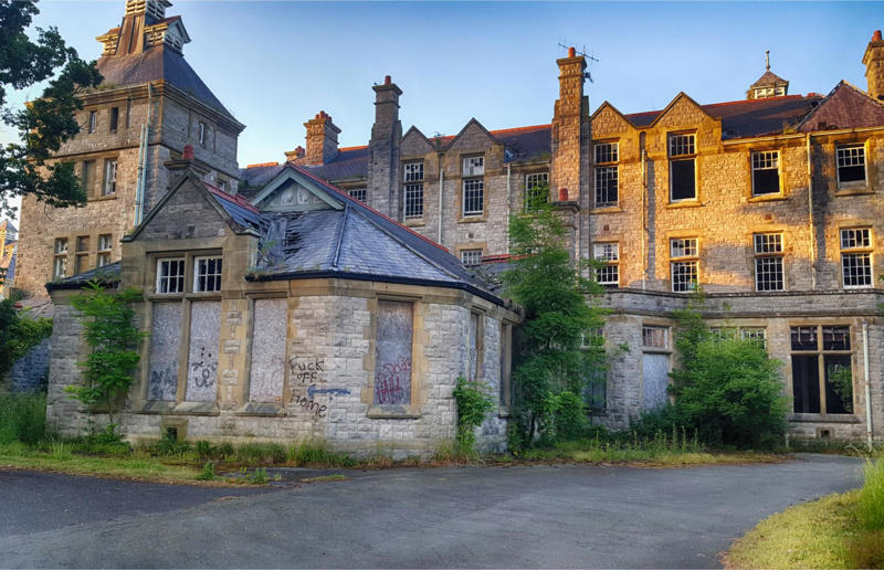 The North Wales Hospital, Wales, UK Relics of the past, Maunsell Sea Forts, UK, Beelitz-Heilstatten Hospital, Germany, Grange-over-Sands Lido, England, UK, Butedale, British Columbia, Canada, The North Wales Hospital, Wales, UK, Kolmanskop, Namibia, Hashima Island, Japan, Port Arthur, Australia, Imber Village, England, UK, Ellis Island Immigrant Hospital, New Jersey, USA, Bodie, California, USA, Kayakoy, Turkey, Oradour-sur-Glane, France, Poveglia, Italy, Deception Island, Antarctica