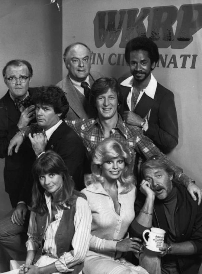 Gary Sandy (Andy Travis), Richard Sanders (Les Nessman), Jan Smithers (Bailey Quarters), Tim Reid (Venus Flytrap)