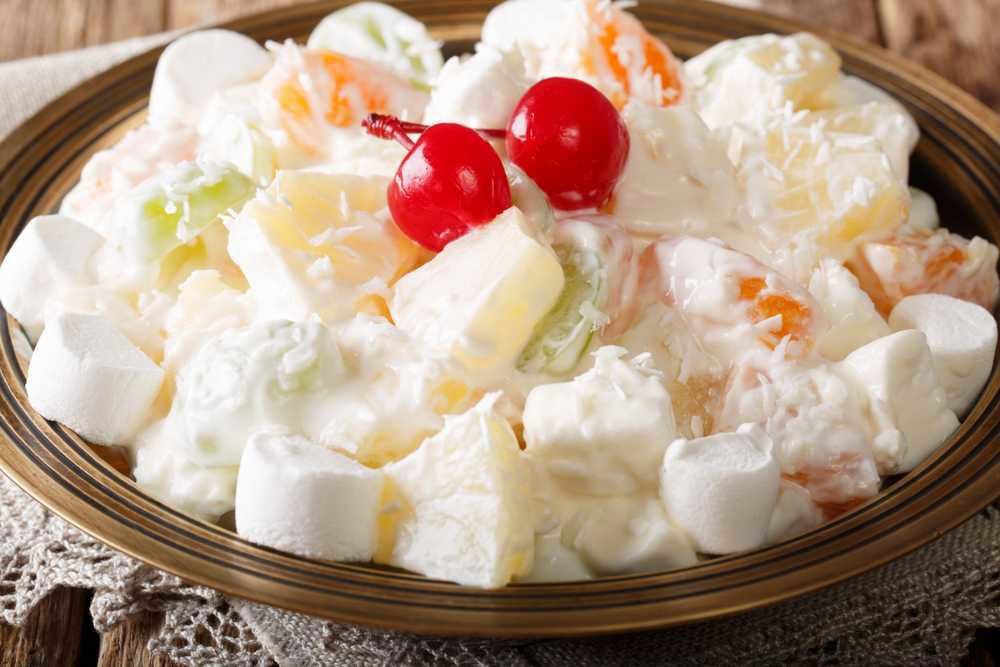 Creamed Chipped Beef, Ambrosia Salad, Beef Stroganoff, Tuna Casserole, Pineapple Upside-Down Cake, Round Steak, Organ Meat, Liver and Onions, Chicken a la King, Lime Green Jello Salad, Hamburger Helper, Shrimp Cocktail