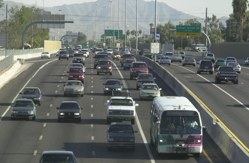 Westbound Interstate 10, Northbound Loop 101 (Pima Freeway) closed, Interstate 17 and westbound Loop 101 (Agua Fria Freeway), Eastbound Loop 202 (Santan Freeway) 