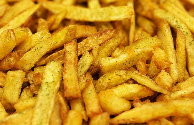 36. Curly fries, Burger King, various locations, 35. Soul Fries, Chicken Licken, various locations, South Africa, 34. Famous Grill’d Chips, Grill’d, various locations, Australia, 33. Potato Sticks, Bob’s, various locations, Brazil, 32. French fries, Quick, various locations, Belgium and France, 31. Cajun Style fries, Five Guys, various locations, 30. Fries, Supermac’s, various locations, Ireland, 29. Boardwalk fries, Thrasher's French Fries, various locations, USA, 28. French fries, Hesburger, various locations, 27. Bembos French fries, Bembos, various locations, Peru, 26. Waffle potato fries, Chick-fil-A, various locations, USA, 25. Fries, Frietboutique, various locations, Netherlands, 24. Crinkle-cut fries, Sibylla, various locations, Sweden and Finland, 23. Currywurst Special, Frittenwerk, various locations, Germany, 22. Groovy Fries, Sonic Drive-In, various locations, USA, 21. Fritz, Fritz European Fry House, Vancouver, Canada, 20. French fries, MOS Burger, various locations, 19. Rosemary Salted Chips, Honest Burger, various locations, UK, 18. Chips, Red Rooster, various locations, Australia, 17. Cheese fries, Shake Shack, various locations, 16. Smoked Meat Poutine, NomNomNom Poutine, Toronto, Canada, 15. French fries, Lotteria, various locations, 14. Classic fries, Lord of the Fries, various locations, Australia and New Zealand, 13. Fresh cut fries, Willy’s, Halifax, Canada, 12. Fries, Wendy’s, various locations, 11. French fries, 100 Montaditos, various locations, Spain, Italy and Portugal, 10. Trüffelfritten, Peter Pane Burgergrill &amp; Bar, various locations, Germany, 9. Nacho Fries, Taco Bell, various locations, 8. Waffle fries, Leon, various locations, UK, 7. Animal Style fries, In-N-Out, various locations, USA, 6. Yiayia’s Chips, Zeus Street Greek, various locations, Australia, 5. Frites, Friterie chez Bryan Aubange, Aubange, Belgium, 4. Crinkle-cut fries, Del Taco, various locations, USA, 3. Flamish Fries, Manneken Pis, various locations, Netherlands, 2. Frites, Chic Frite, Dunkirk, France