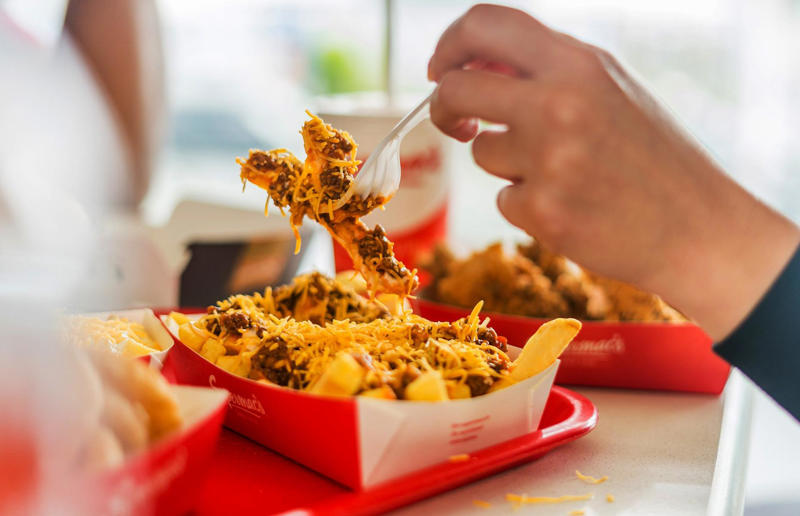 36. Curly fries, Burger King, various locations, 35. Soul Fries, Chicken Licken, various locations, South Africa, 34. Famous Grill’d Chips, Grill’d, various locations, Australia, 33. Potato Sticks, Bob’s, various locations, Brazil, 32. French fries, Quick, various locations, Belgium and France, 31. Cajun Style fries, Five Guys, various locations, 30. Fries, Supermac’s, various locations, Ireland, 29. Boardwalk fries, Thrasher's French Fries, various locations, USA, 28. French fries, Hesburger, various locations, 27. Bembos French fries, Bembos, various locations, Peru, 26. Waffle potato fries, Chick-fil-A, various locations, USA, 25. Fries, Frietboutique, various locations, Netherlands, 24. Crinkle-cut fries, Sibylla, various locations, Sweden and Finland, 23. Currywurst Special, Frittenwerk, various locations, Germany, 22. Groovy Fries, Sonic Drive-In, various locations, USA, 21. Fritz, Fritz European Fry House, Vancouver, Canada, 20. French fries, MOS Burger, various locations, 19. Rosemary Salted Chips, Honest Burger, various locations, UK, 18. Chips, Red Rooster, various locations, Australia, 17. Cheese fries, Shake Shack, various locations, 16. Smoked Meat Poutine, NomNomNom Poutine, Toronto, Canada, 15. French fries, Lotteria, various locations, 14. Classic fries, Lord of the Fries, various locations, Australia and New Zealand, 13. Fresh cut fries, Willy’s, Halifax, Canada, 12. Fries, Wendy’s, various locations, 11. French fries, 100 Montaditos, various locations, Spain, Italy and Portugal, 10. Trüffelfritten, Peter Pane Burgergrill &amp; Bar, various locations, Germany, 9. Nacho Fries, Taco Bell, various locations, 8. Waffle fries, Leon, various locations, UK, 7. Animal Style fries, In-N-Out, various locations, USA, 6. Yiayia’s Chips, Zeus Street Greek, various locations, Australia, 5. Frites, Friterie chez Bryan Aubange, Aubange, Belgium, 4. Crinkle-cut fries, Del Taco, various locations, USA, 3. Flamish Fries, Manneken Pis, various locations, Netherlands, 2. Frites, Chic Frite, Dunkirk, France